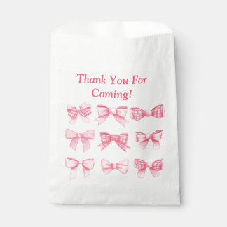 Pastel Pink Bow Birthday Treat Bag