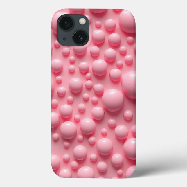 Pastel Pink Bubble Texture iPhone Case for Women (Back)