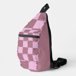 Pastel Pink Buffalo Check Plaid Pattern Cute Girly Sling Bag