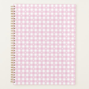 Pastel Pink Checks Planner