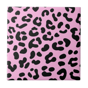 Pastel Pink Cheetah Print Ceramic Tile
