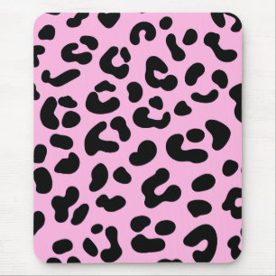 Pastel Pink Cheetah Print Mouse Pad