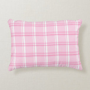 Pastel Pink Chequered Decorative Cushion