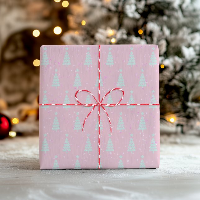 Pastel Pink Christmas Tree Tissue Paper (Creator Uploaded)