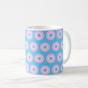 Pastel Pink Circles Simple Clean Minimal Blue Coffee Mug