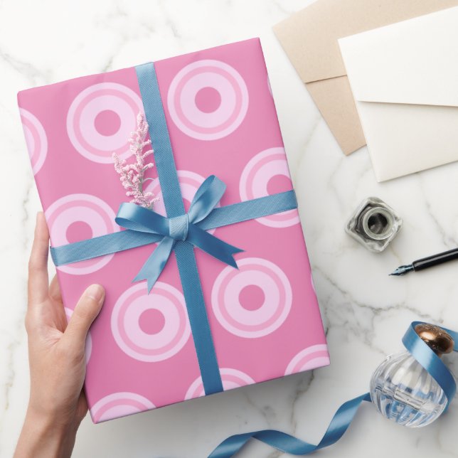 Pastel Pink Circles Simple Clean Minimal Wrapping Paper (Gifting)