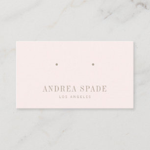 Pastel Pink Classic and Chic Jewelry Display Card