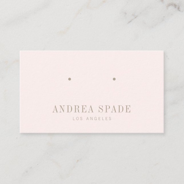 Pastel Pink Classic and Chic Jewelry Display Card (Front)