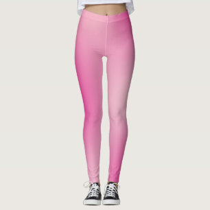 Pastel Pink Colours Abstract Blur Gradient Ombre Leggings