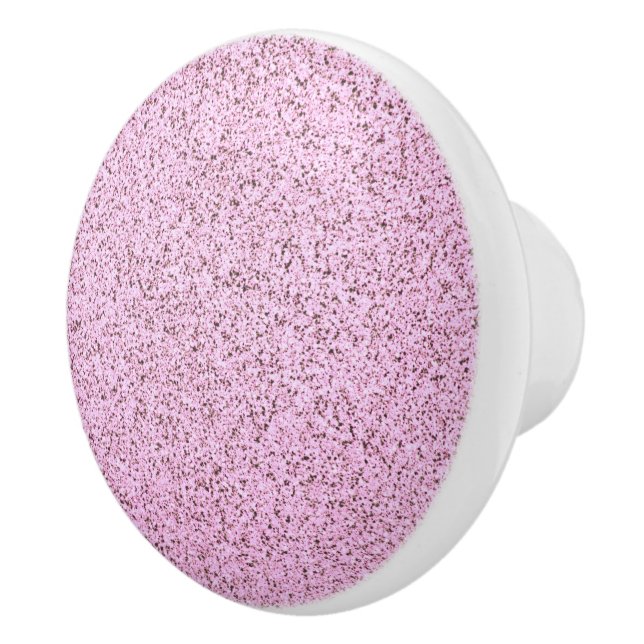 Pastel Pink Concrete Texture Ceramic Knob (Right)