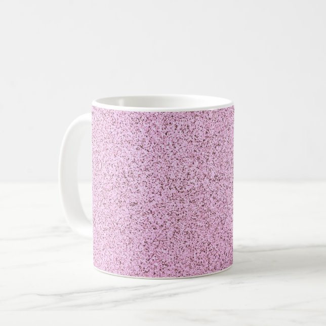 Pastel Pink Concrete Texture Coffee Mug (Front Left)