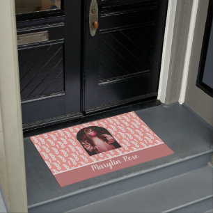 PASTEL PINK CUSTOM HALLOWEEN BOO DOORMAT