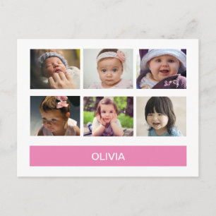 Pastel Pink Custom Photo – Personalised Postcard