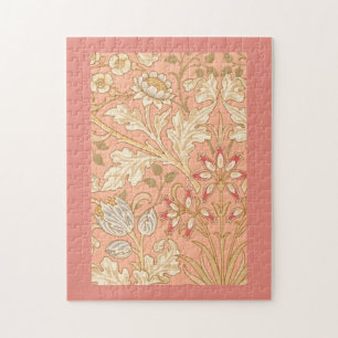 Pastel Pink Decorative Flowers  Jigsaw Puzzle