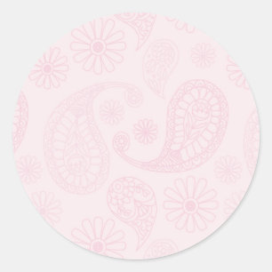 Pastel Pink Design Classic Round Sticker