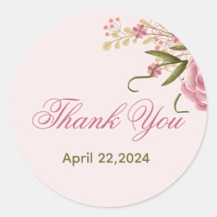 Pastel Pink Double Joint Twin Birthday Classic Round Sticker