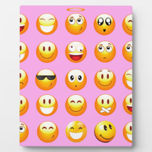 pastel pink emoji plaque