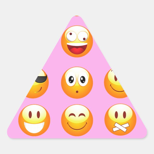 pastel pink emoji triangle sticker (Front)