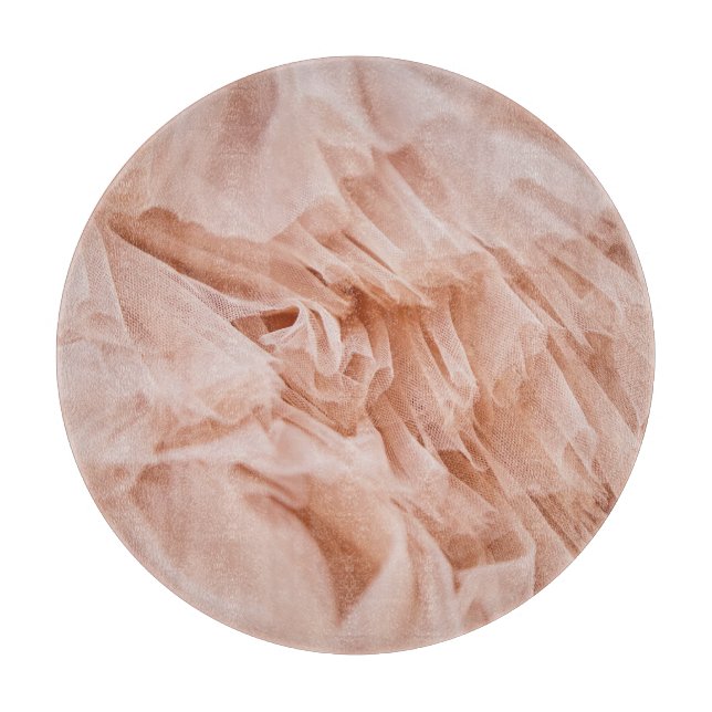 Pastel Pink Fabric: Elegant Textures. Cutting Board (Front)