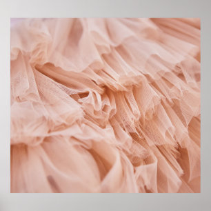 Pastel Pink Fabric: Elegant Textures. Poster