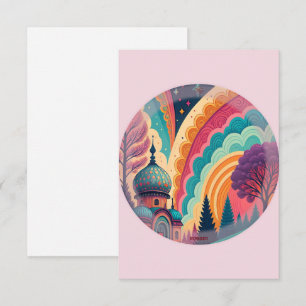 Pastel Pink Fairytale Thank You Card – Customise