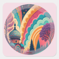 Pastel Pink Fantasy Sticker #00001 – Customisable
