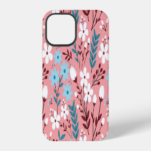 Pastel Pink Floral Seamless Pattern. iPhone 12 Case