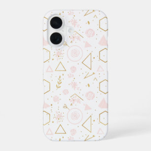 Pastel Pink Floral Seamless Patttern iPhone 16 Case