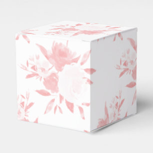 Pastel Pink Floral Watercolor Gift Box