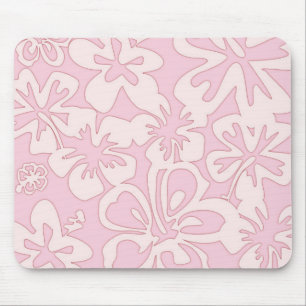 Pastel Pink Flower Art Mouse Pad