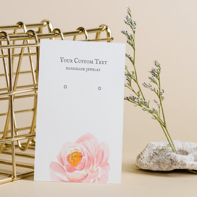 Pastel Pink Flower Jewellery Earring Display Card (Creator Uploaded)
