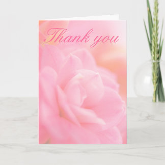 Pastel pink flower ... Thank you card