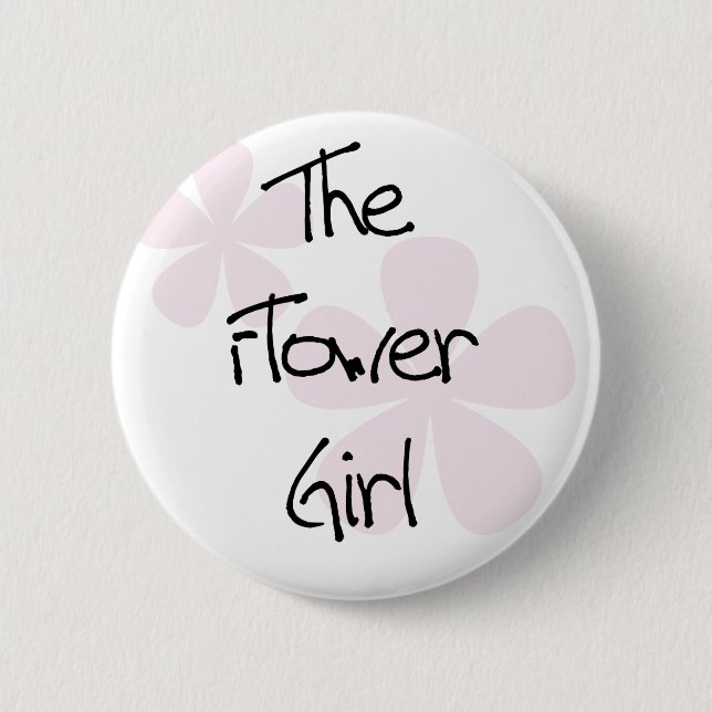 Pastel Pink Flowers Flower Girl 6 Cm Round Badge (Front)
