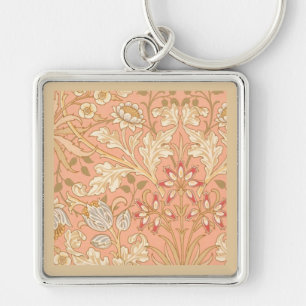 Pastel Pink Flowers Key Ring