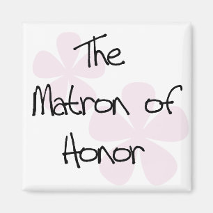 Pastel Pink Flowers Matron of Honour Magnet