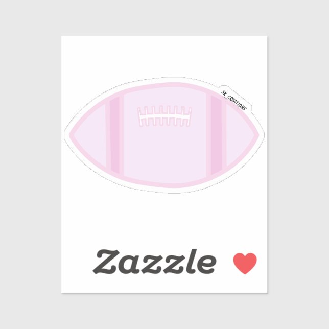 Pastel Pink Football  (Sheet)