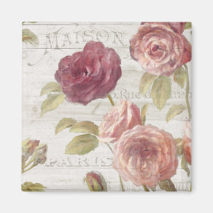 Pastel Pink French Roses Magnet