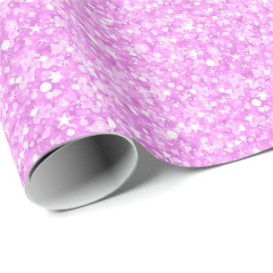 Pastel Pink Glitter And Sparkles Wrapping Paper