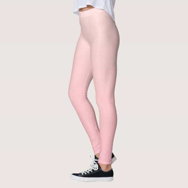 Pastel Pink Gradient Background Leggings (Left)