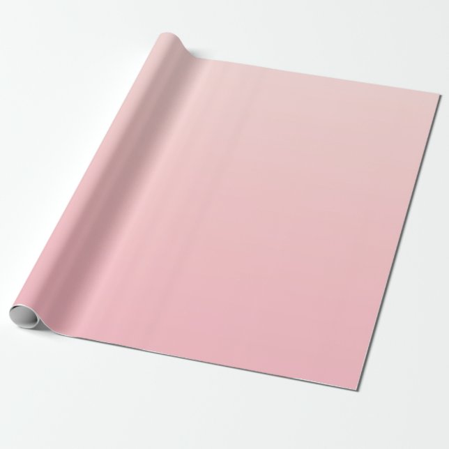 Pastel Pink Gradient Background Wrapping Paper (Unrolled)