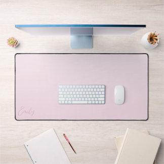 Pastel Pink Gradient Calligraphy Personalised Desk Mat