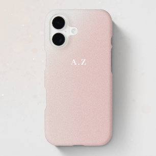 Pastel Pink Gradient Custom Initial Monogram