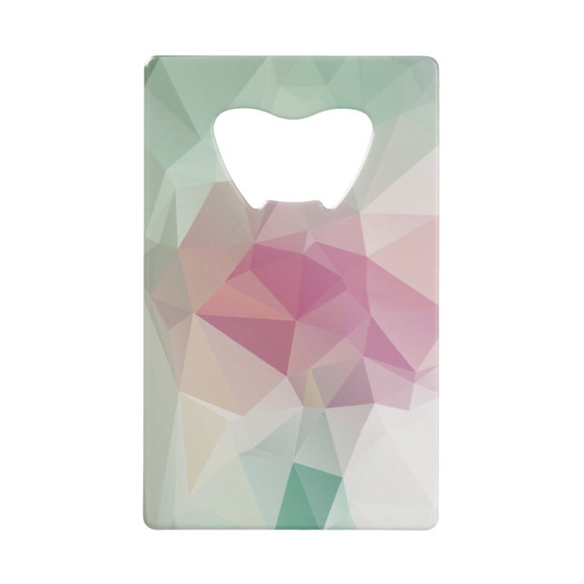Pastel Pink Green Abstract Pyramid Pattern Art (Front)