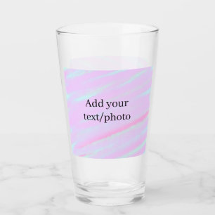 Pastel pink green add photo text watercolor retro glass