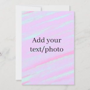 Pastel pink green add photo text watercolor retro invitation