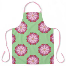 Pastel pink green Asian medallion floral 