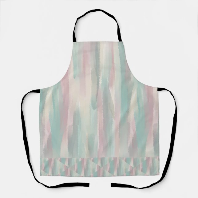 Pastel Pink & Green Esthetic, Morocco Hills Range Apron (Front)