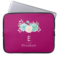 Pastel Pink & Green Floral Bouquet on Magenta Back