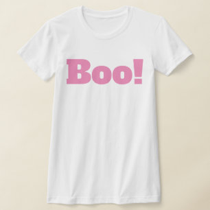 Pastel Pink Halloween Boo T-Shirt