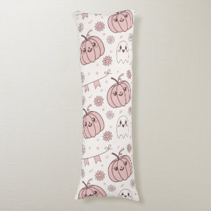 Pastel Pink Halloween Seamless Pattern (2) Body Cushion